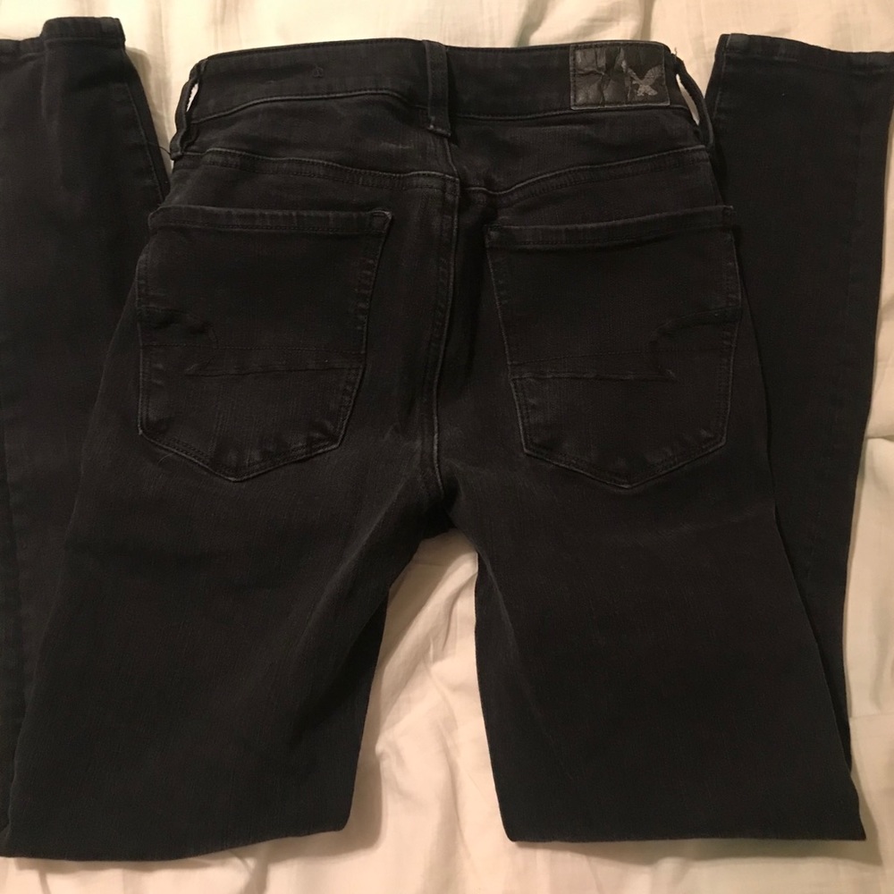 American Eagle black hi-rise jeggings (0-short)